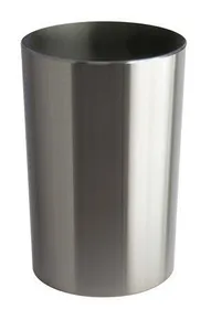 Kosz na śmieci, srebrny, metalowy, pokrywa na zawiasach, 75l, VEPA BINS